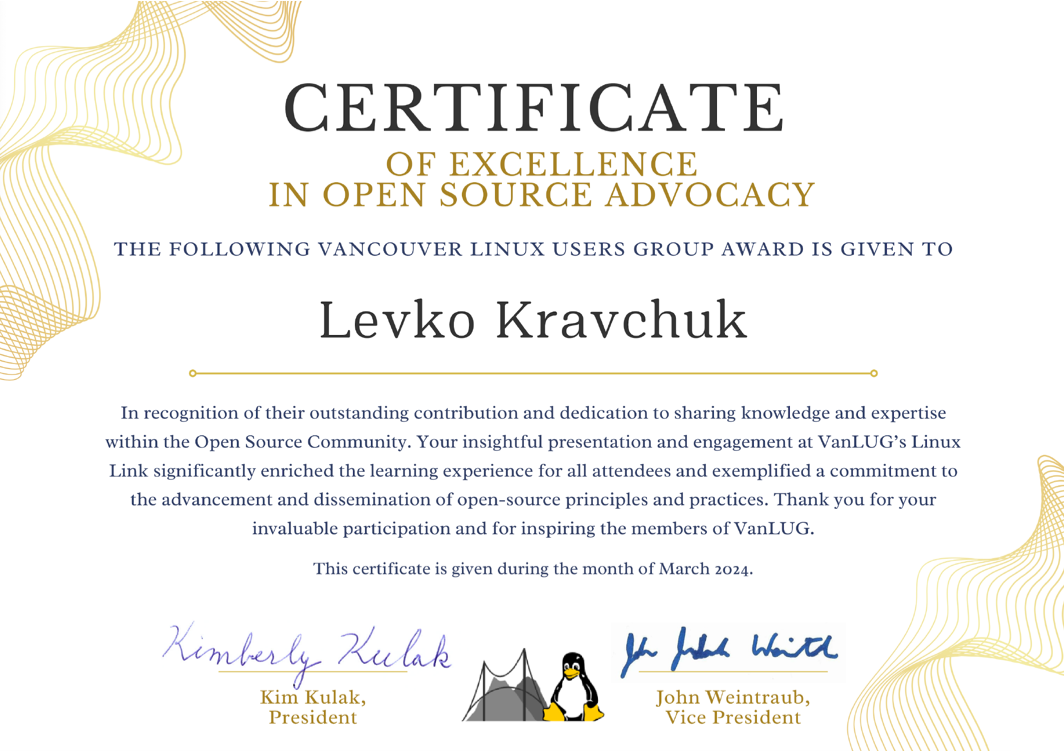 Certificate of Excellence 2024